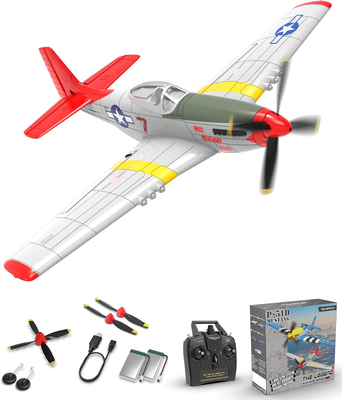 volantexrc RC Plane, 4CH Remote Control Airplane for Beginners & Adults – Fun for Kids & Family - Red