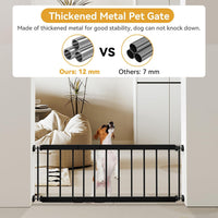 Dog Gate Indoor,18"-45" Adjustable Extra Wide Metal Short Dog Gate to Step Over, 10" Tall Small Pet - 18-45''W*10''H / Black - image 4