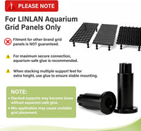 LINLAN 8 Pieces High-Density Aquarium Grid Plastic with 48 Brackets - 4pcs - image 2