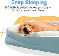 Washable Orthopedic Large Dog Bed - Dog Beds Large Sized Dogs with Removable Cover Waterproof Orthopedic XL Pet Bed with Bolster