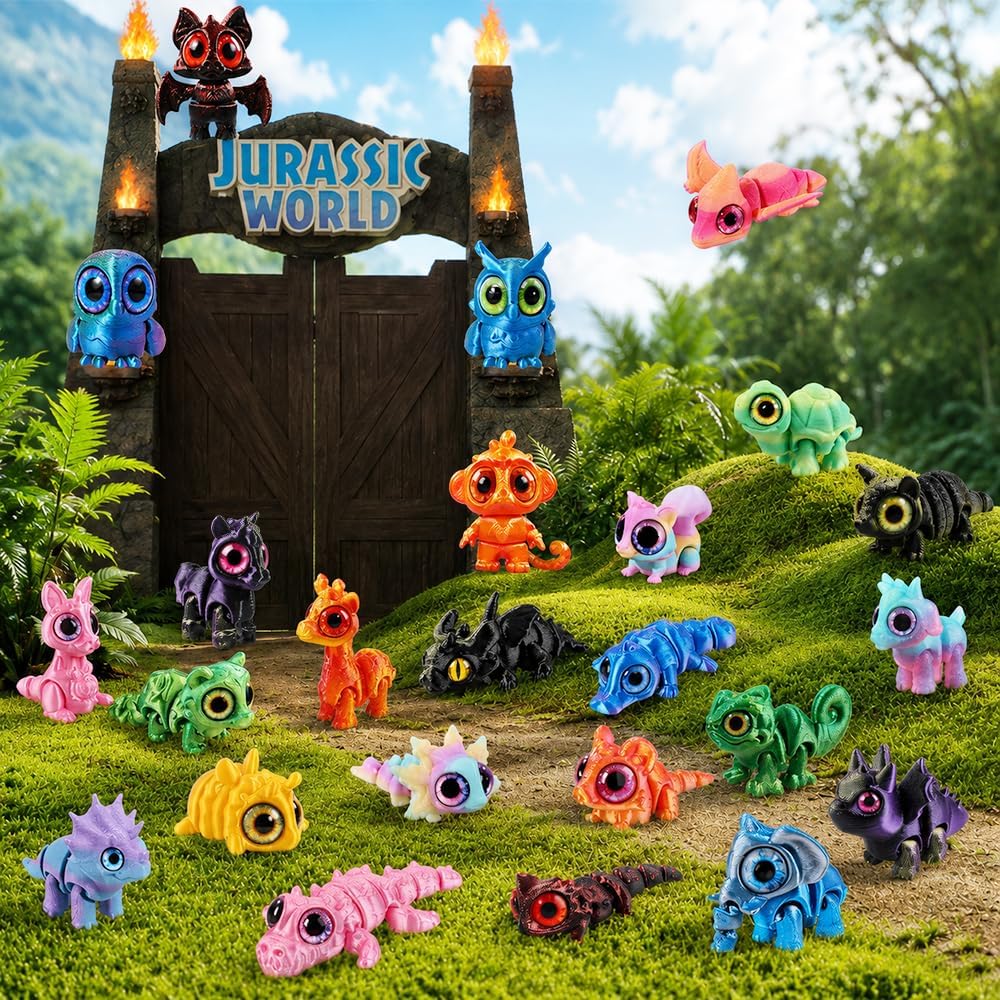 Celltestria 18PCS 3D Printed Skeleton Fidget Toys with Coffin Storage - Kawaii - image 4