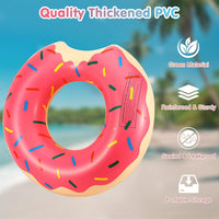HeySplash Pool Floats Kids, Inflatable Swimming Rings – Fun for Kids & Family - L-Donut Pink*2 + Brown - image 3