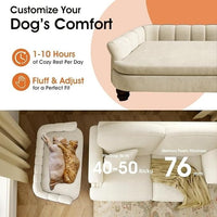 Dog Couch Sofa Bed, Comfortable Pet Sofa for Large and Medium Dogs, Soft Velvet Cushion, Durable Dog Furniture for Living Room