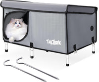 Outdoor Cat House Elevated - gray