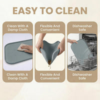Non-Slip Silicone Dog Food Mat for Food and Water - 45 x 30 cm / Grey - image 2