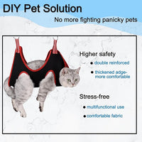 Dog Grooming Hammock Harness,Breathable Pet Cat Hammock Restraint Bag,Dog Grooming Sling Helper for Trimming Nail and Ear/Eye Care(S Size,8.5")
