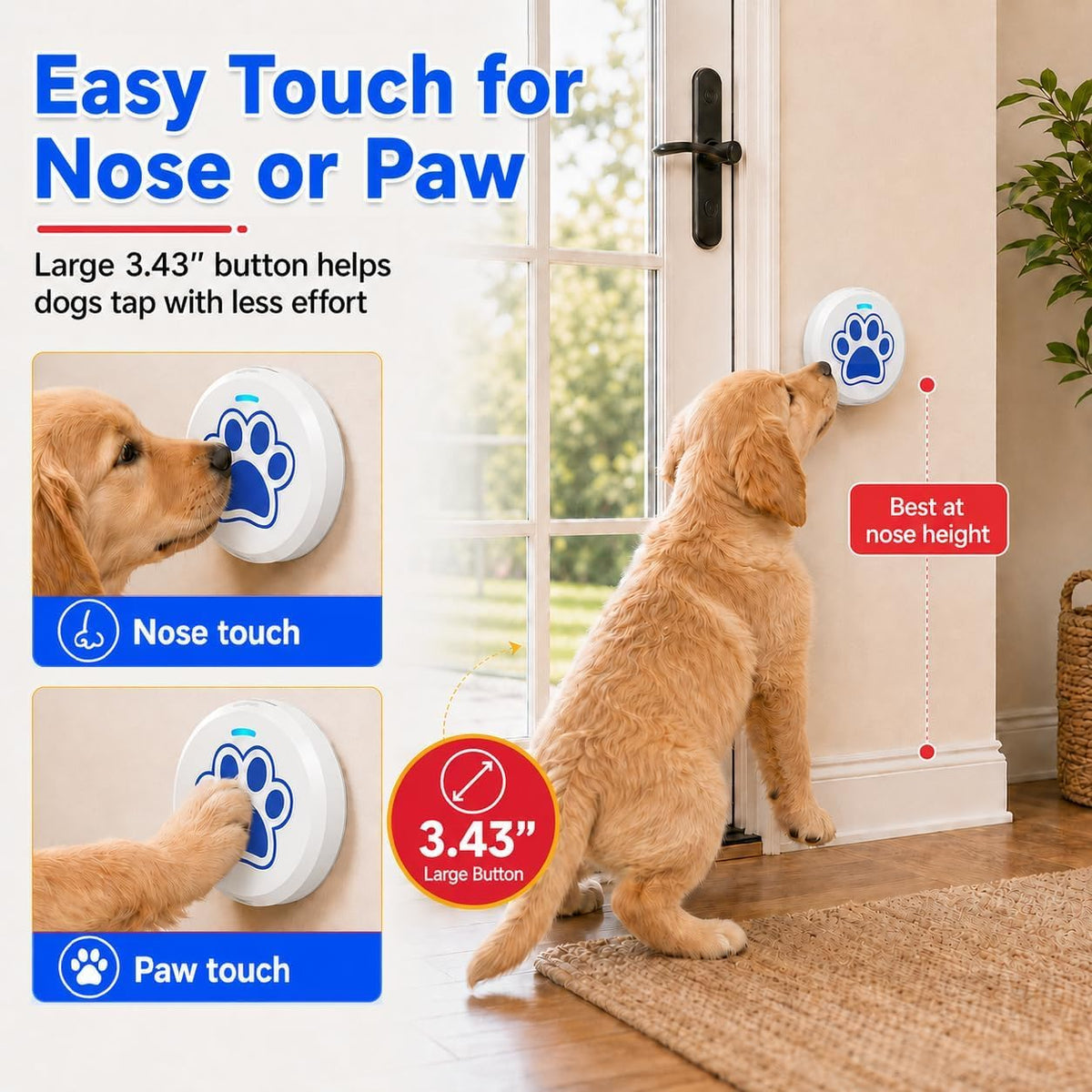 Dog Training Bells for Door - 1 Button - image 4