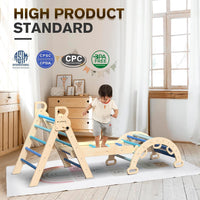 BlueWood Pikler Triangle Set with Safe Handle - Sea Blue - image 3