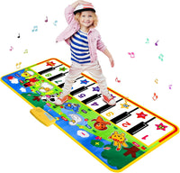 Floor Piano Mat, Keyboard Floor Dance Playmat with 28 Sounds & Music – Fun for Kids & Family - 53" x 23"