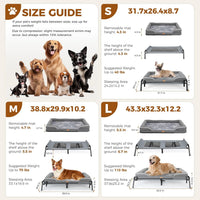 Lekereise Outdoor Elevated Dog Beds for Small Dogs - 38.8"L x 29.9"W x 10.2"Th - image 2