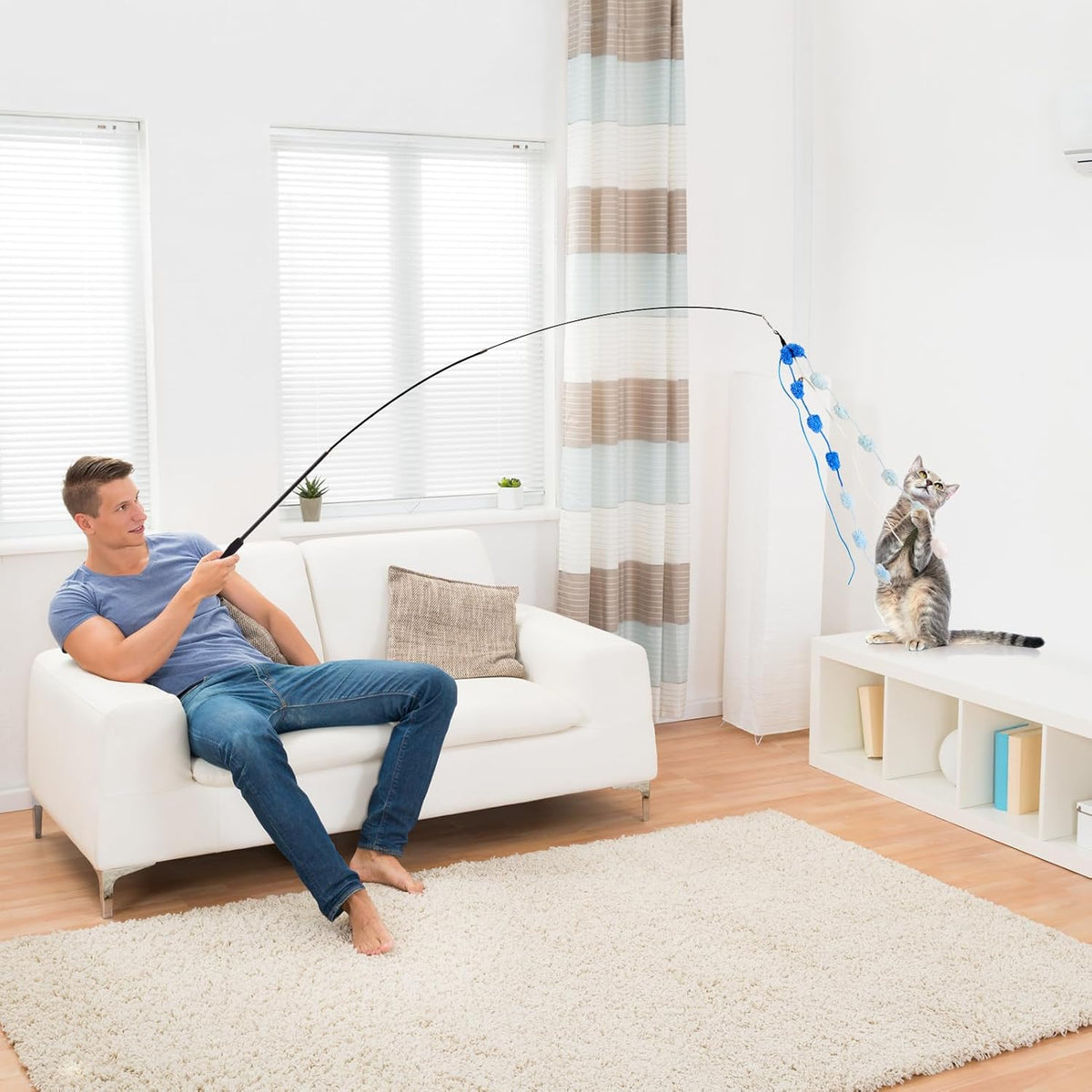 9PCS Interactive Bird Simulation Cat Toy Set with Suction Cup Indoor – Essentials for Cats - 9pcs - image 3