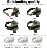 Bolux Dog Harness, No-Pull Reflective Dog Vest, Breathable Adjustable Pet Harness with Handle for Outdoor Walking - No More Pulling, Tugging or Choking
