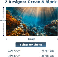 Aquarium Background, Ocean Fish Tank Background - 2 pack / 28x12in - image 3