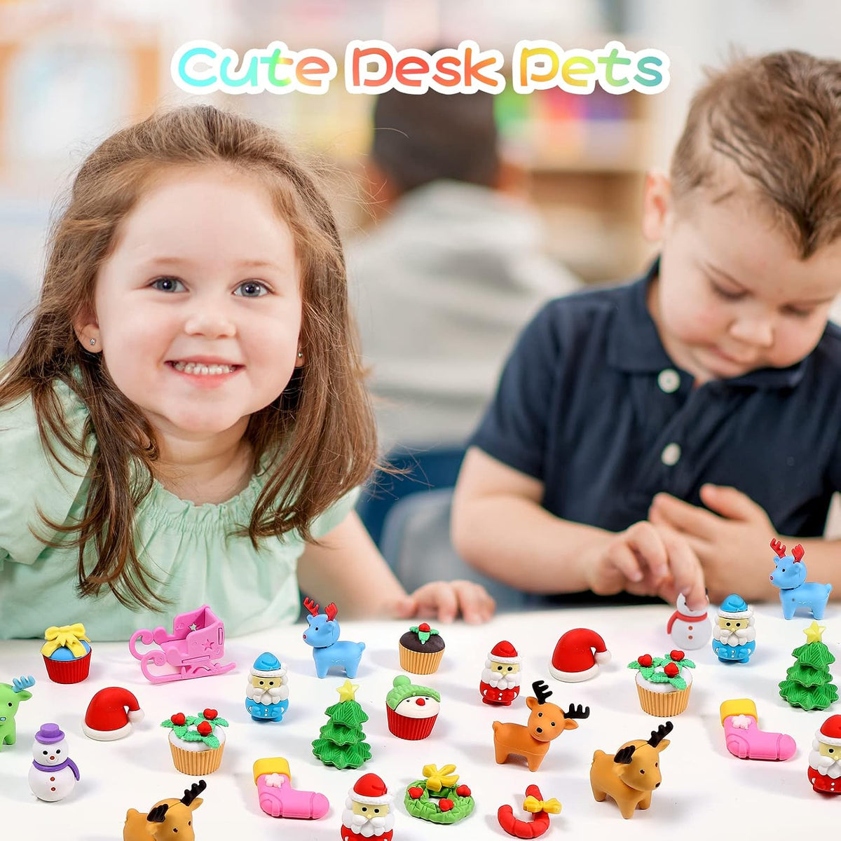 Kleeblatt Halloween erasers for kids shaped like pumpkins, ghosts, bats, skulls and cats - view 24