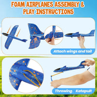 VCOSTORE 2 Pack Foam Airplanes for Kids - 2 Airplanes(catapult ) - image 4