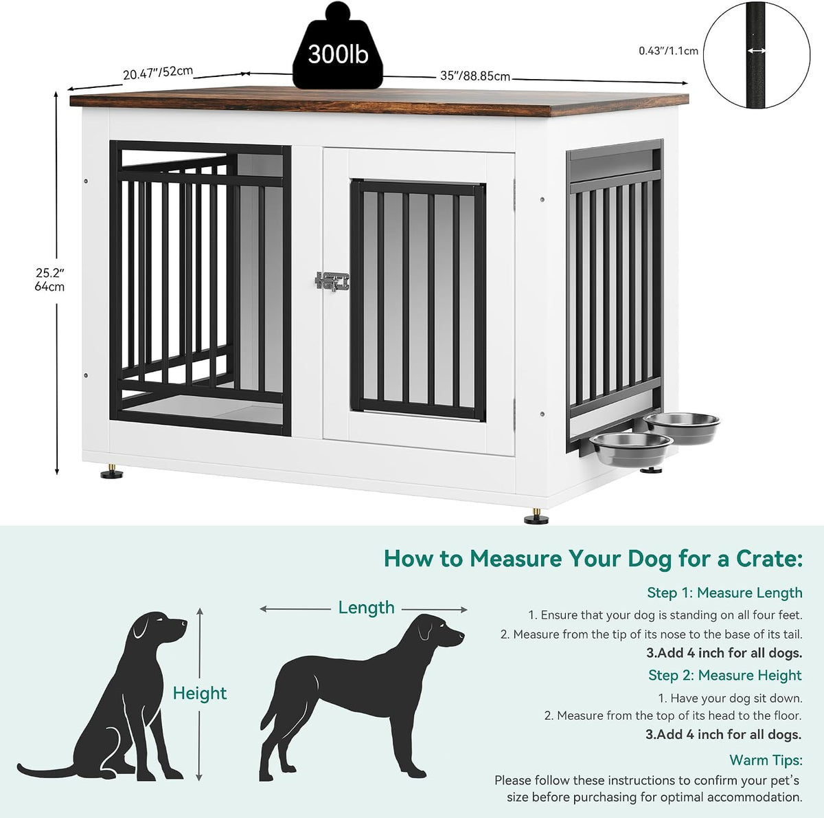 YITAHOME 35" Dog Crate Furniture - image 2