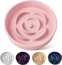 vancasso Slow Feeder Dog Bowl - M - 1.5 Cups / Pink
