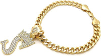 Initial Letter Cuban Chain Dog Chain Pet Chain Pet, Cat - S / 12" - image 2
