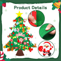 Max Fun DIY Felt Christmas Tree Set 3.2Ft with 41 Ornaments for Kids - image 4