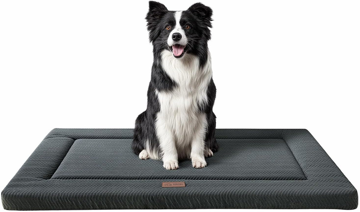 Dog Bed for Crate, Medium/Large Dogs Crate Bed - 30.0"L x 18.0"W x 1.2"Th / Dark Grey