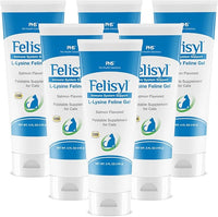 L-Lysine Gel for Cats (5oz) – Supports Immune, Respiratory, and Eye Health. Eases Sneezing, Runny Nose, and Watery Eyes. Tasty Salmon Flavor - Made in The USA (6 Pack)