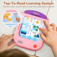 JoyCat Kids Learning Tablet - Pink:English&Spanish-Early Learning - image 2