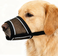 Dog Muzzle for Small Medium Large Dogs Soft Air Mesh Muzzles – Essentials for Dogs - Black / L (Snout 8¼"-9")