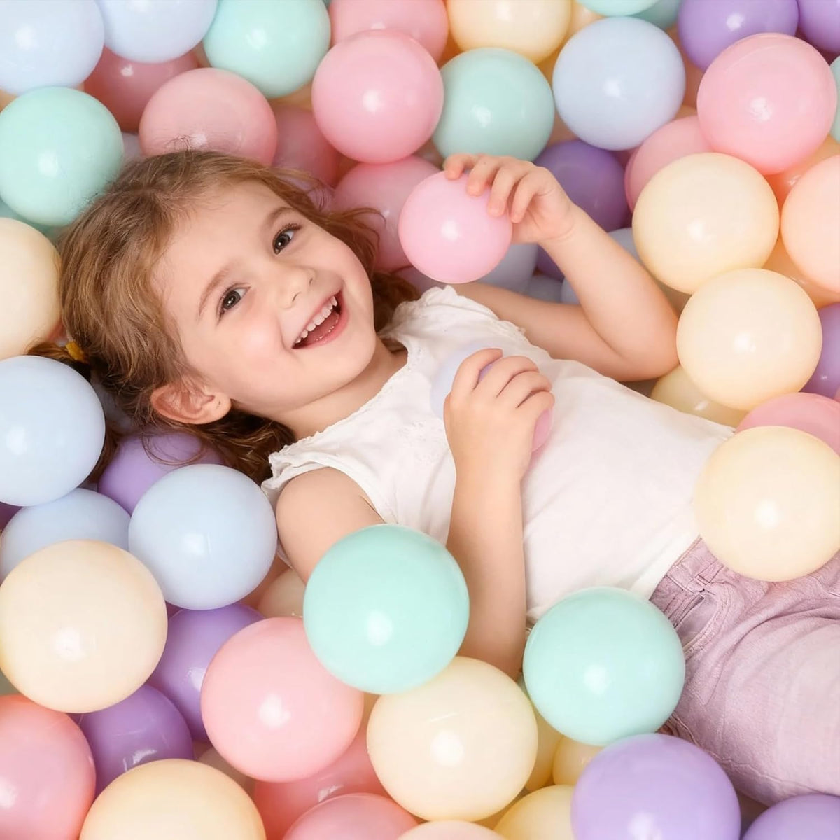 GOGOSO Ball Pits Balls for Toddlers Pack of 50 100 200 Plastics Shape - Macaron Colors / 50 balls - image 4