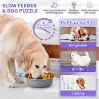 Slow Feeder Dog Bowls Insert - L / Yellow - image 2