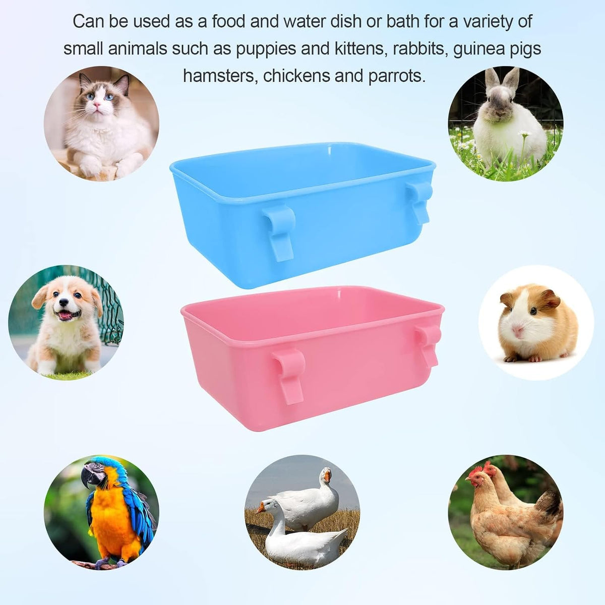 6 Pack Feeder, Hanging Feeder, Food and Water Container - M - image 2