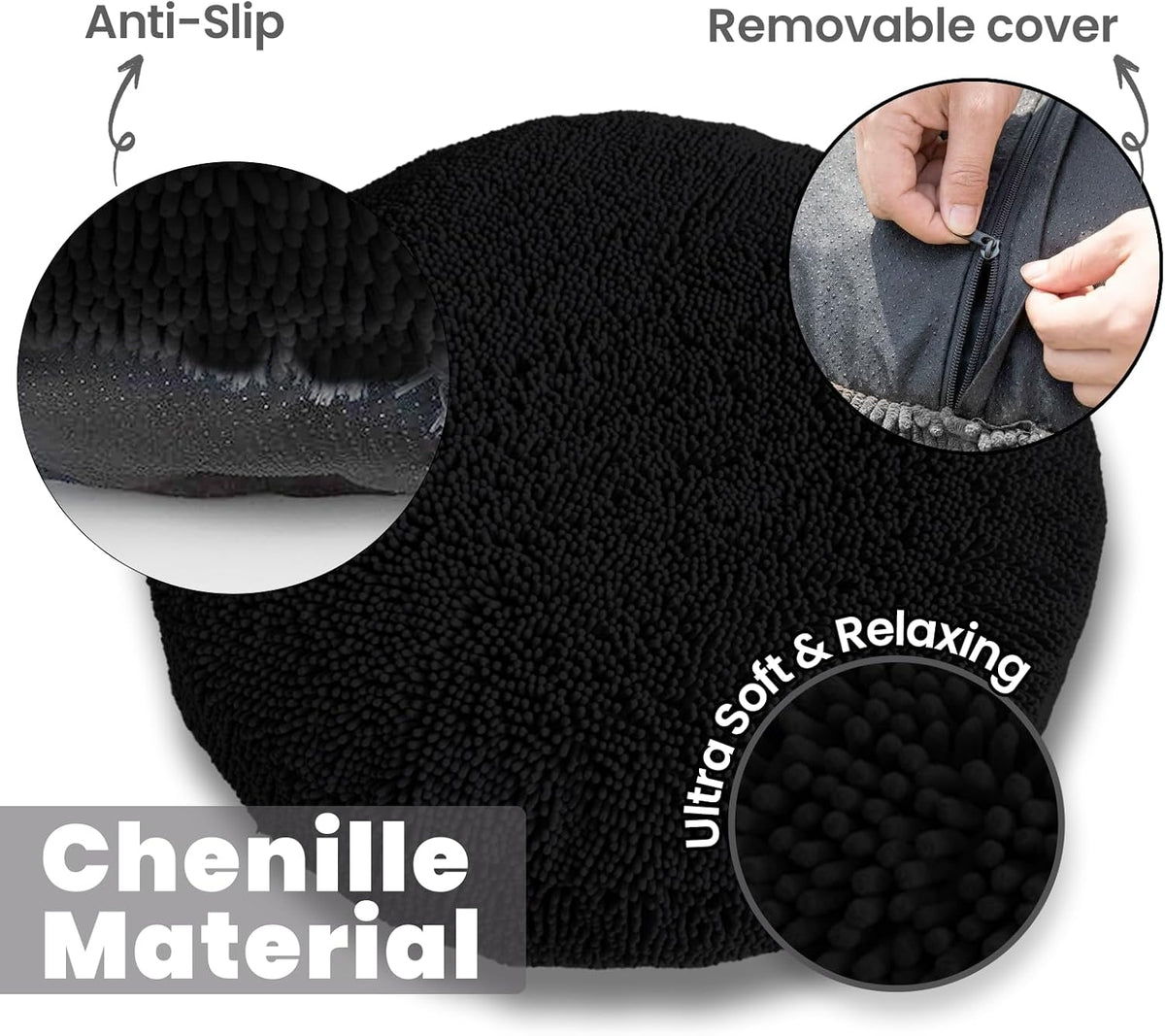 Muddy Mat Cloud K-9 Dog Beds for Small Dogs & Cats - Medium (35''X35'') / Black - image 2
