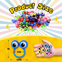 Liesedada 120 eye finger puppets in assorted colors with movable eyeballs - view 3