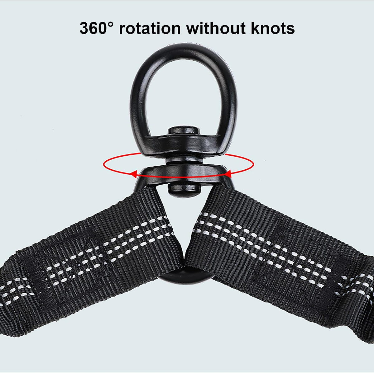 BAOBOTE double dog leash with coupler, swivel and reflective stitching - view 4