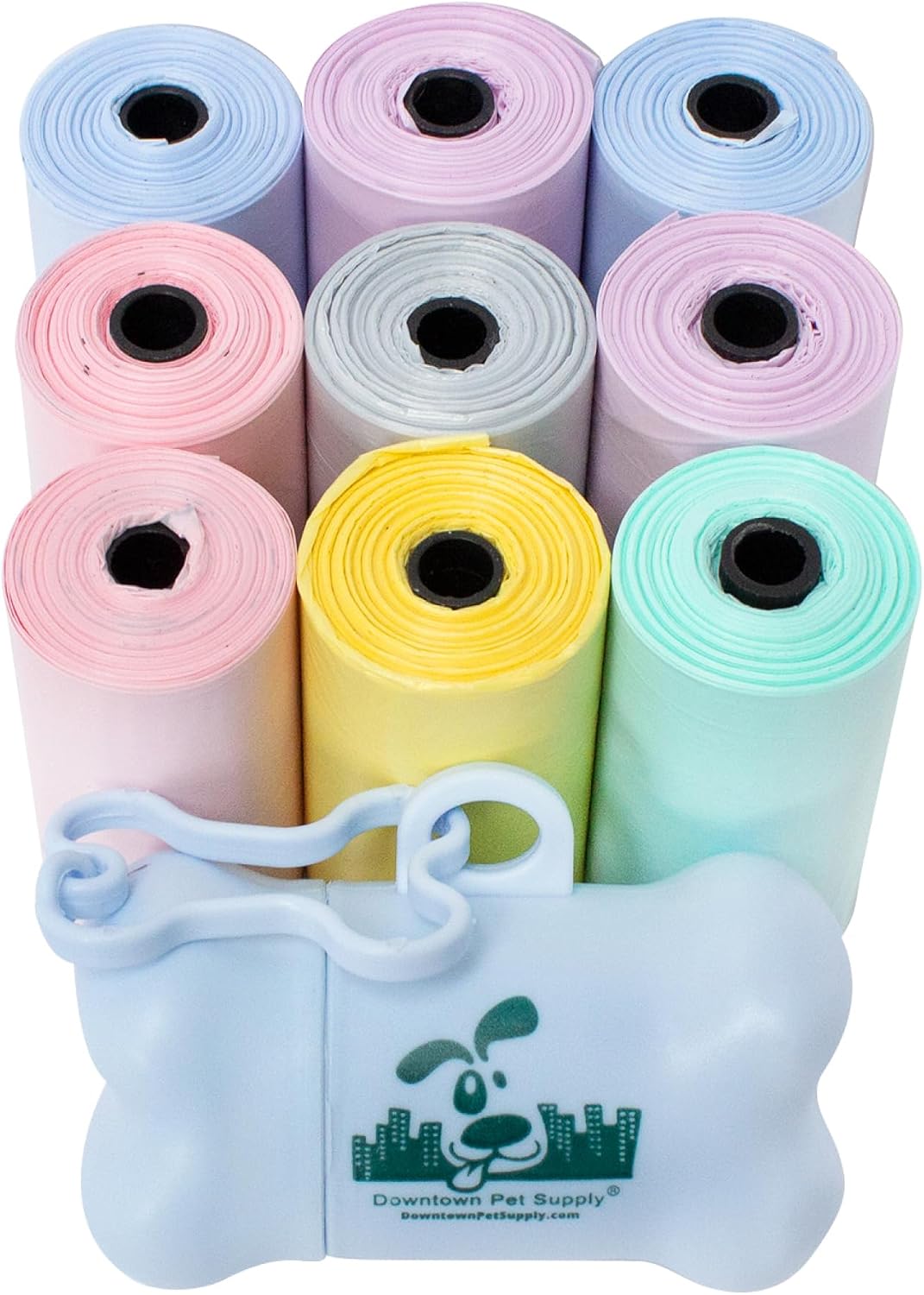 Downtown Pet Supply Poop Bags for Dogs with Dispenser - 180 Count (Pack of 1) / No Scent