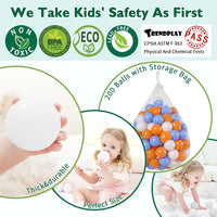 TRENDPLAY Ball Pit Balls Star and Heart Shapes for Toddlers - Beige Orange Blue / 200 - image 3