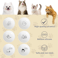 Non-Slip Cat Food Bowls, 6 Pack Whisker-Friendly Ceramic Bowls – Essentials for Cats - cute drawing cat - image 3