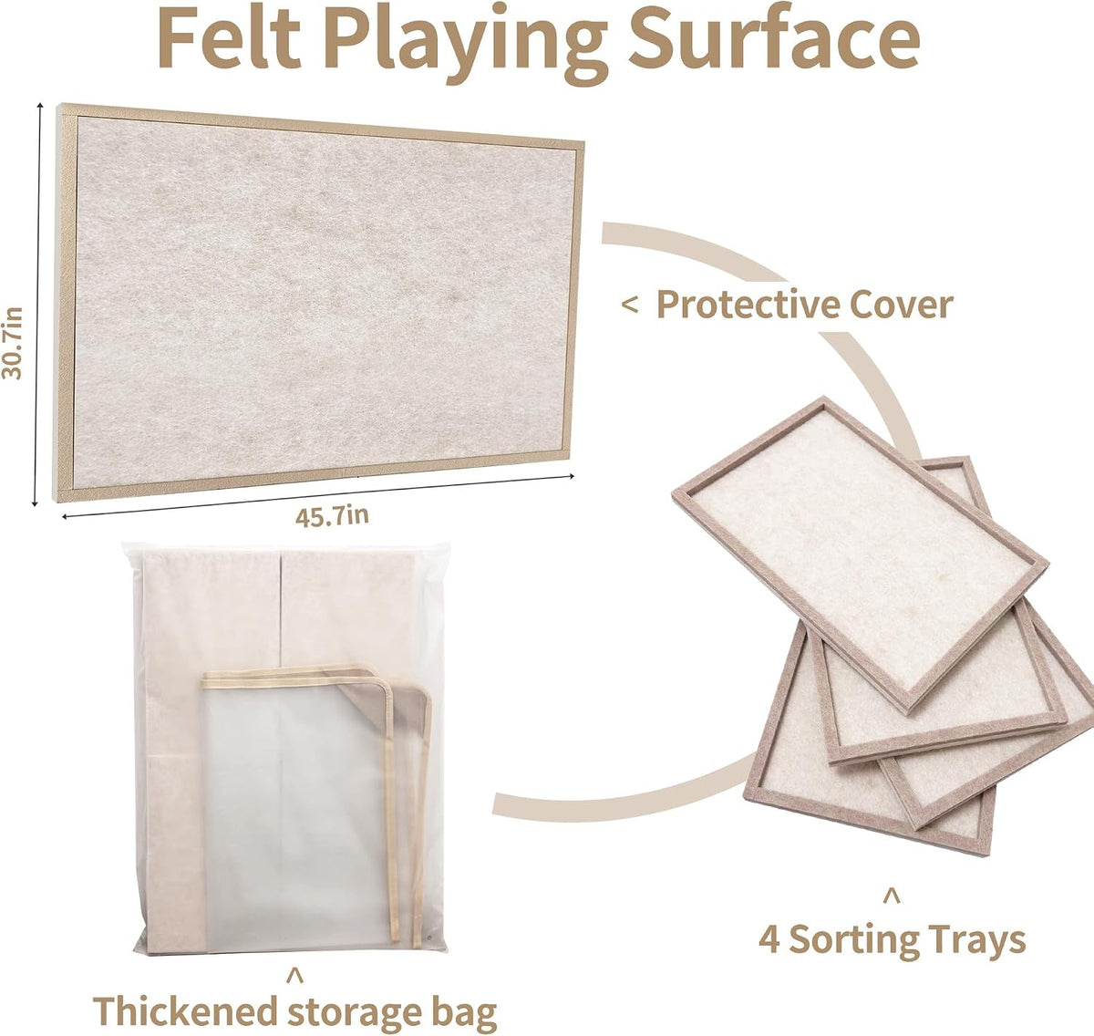 Yunihome puzzle board for 1000 pieces with 4 sorting trays and protective cover - view 26