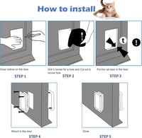 Wordcam X-Large Robust Cat Door for Interior/Exterior - Black / Large - image 4