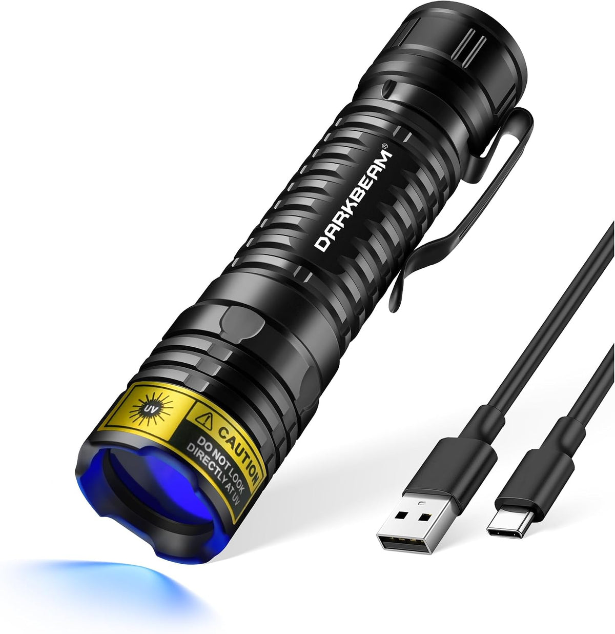 DARKBEAM UV Flashlight 395nm LED Black Light Woods Lamp Ultraviolet - UV 365nm(bluish) / Mini (V82)