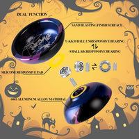 LESHARE X2 Dual-Mode Yoyo for Advanced Players & Teens Beginners – Fun for Kids & Family - Blue Purple Black - image 3
