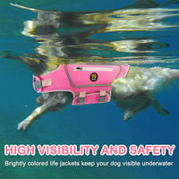 Dog Life Jacket, Good Visibility Pet Swimming Vest for Boating L – Essentials for Dogs - LightPink / Medium - image 3