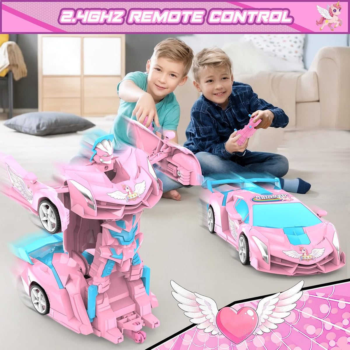 BLUEJAY Transform RC Cars for Boys 3-12 - Pink - image 3