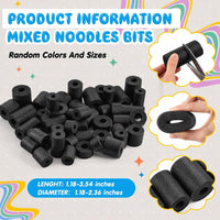 Frienda pool noodle bits, 50 colorful foam noodle pieces in assorted sizes - view 18