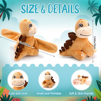 Liliful 8 Pack Kids Plush Gifts Stuffed Animal Slap Bracelets - Dinosaur - image 2