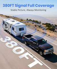 AUTO-VOX Wireless Backup Camera Kit: 5" Monitor, Dual Solar 5A Cams, Bendable Mount – Dual View for RV, Horse/Boat Trailer, Cargo, Campsite & Safe Parking