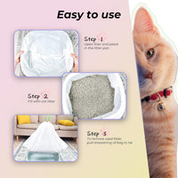 40 Count Cat litter Box Liners - 20 Count (Pack of 1) / 41" x 19" - image 4