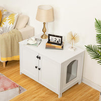 HOOBRO Litter Box Enclosure - White / 31" L x 17.5" W x 19.7" H - image 2