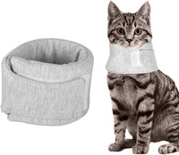Cat Neck Brace, Breathable & Adjustable Cone Collar After Surgery Recovery Anti-Scratch Anti-Lick Protection, Cat Cone Collar for Small Medium Dogs Puppies Kittens (Grey, M)