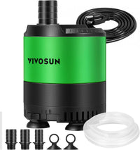 VIVOSUN 400GPH Sub Water Pump for Fish Tank, Pond, Aquarium - 6"×5"-660
