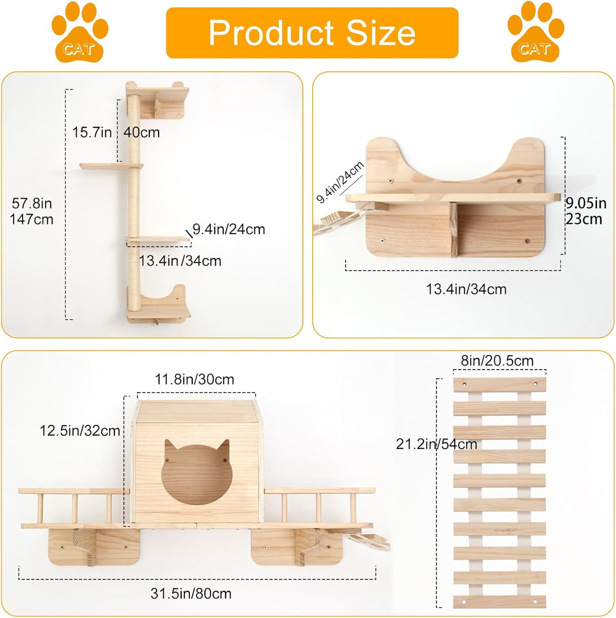 NOVGOBHOT Cat Wall Shelves for Large Cats - 10 PCS - image 3